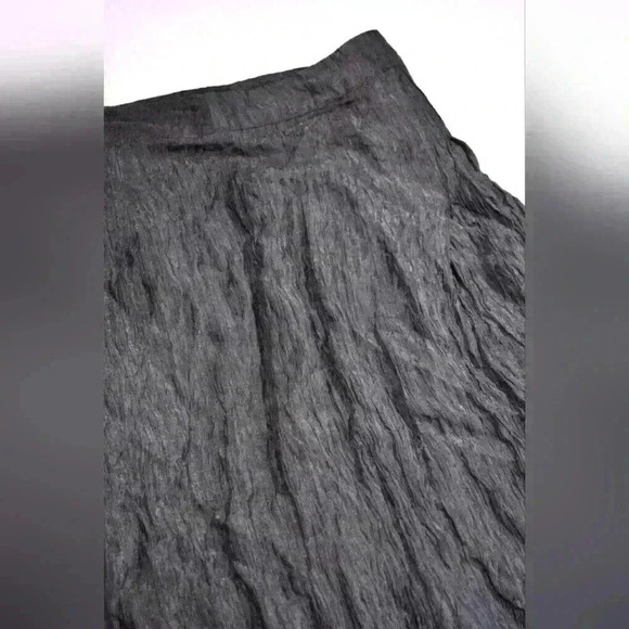 PINK TARTAN Grey Crinkle Lame Ballet Mesh Knee Flair  Skirt 4US Medium Canada - Picture 7 of 9